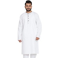 Designer kurta with round neck- White Designer kurta with round neck- White